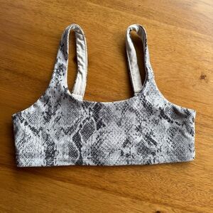Snake-Print sports bra  - Gray